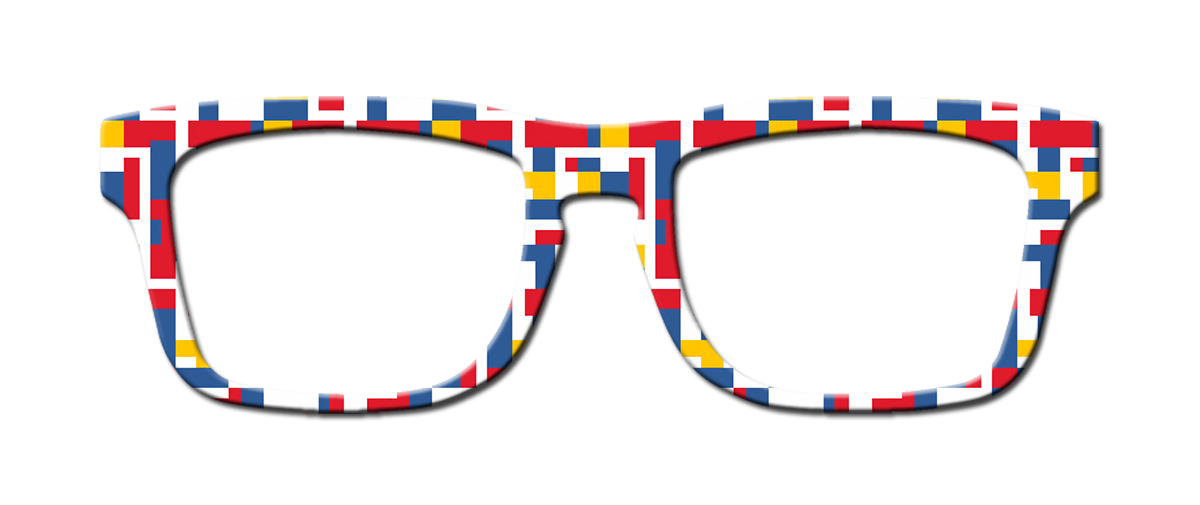 Mondrian Modern Art Collection Compatible with Pair Eyewear w/Visual Design Tools