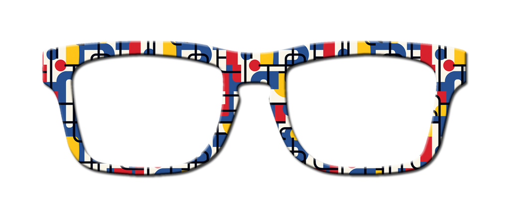 Mondrian Modern Art Collection Compatible with Pair Eyewear w/Visual Design Tools