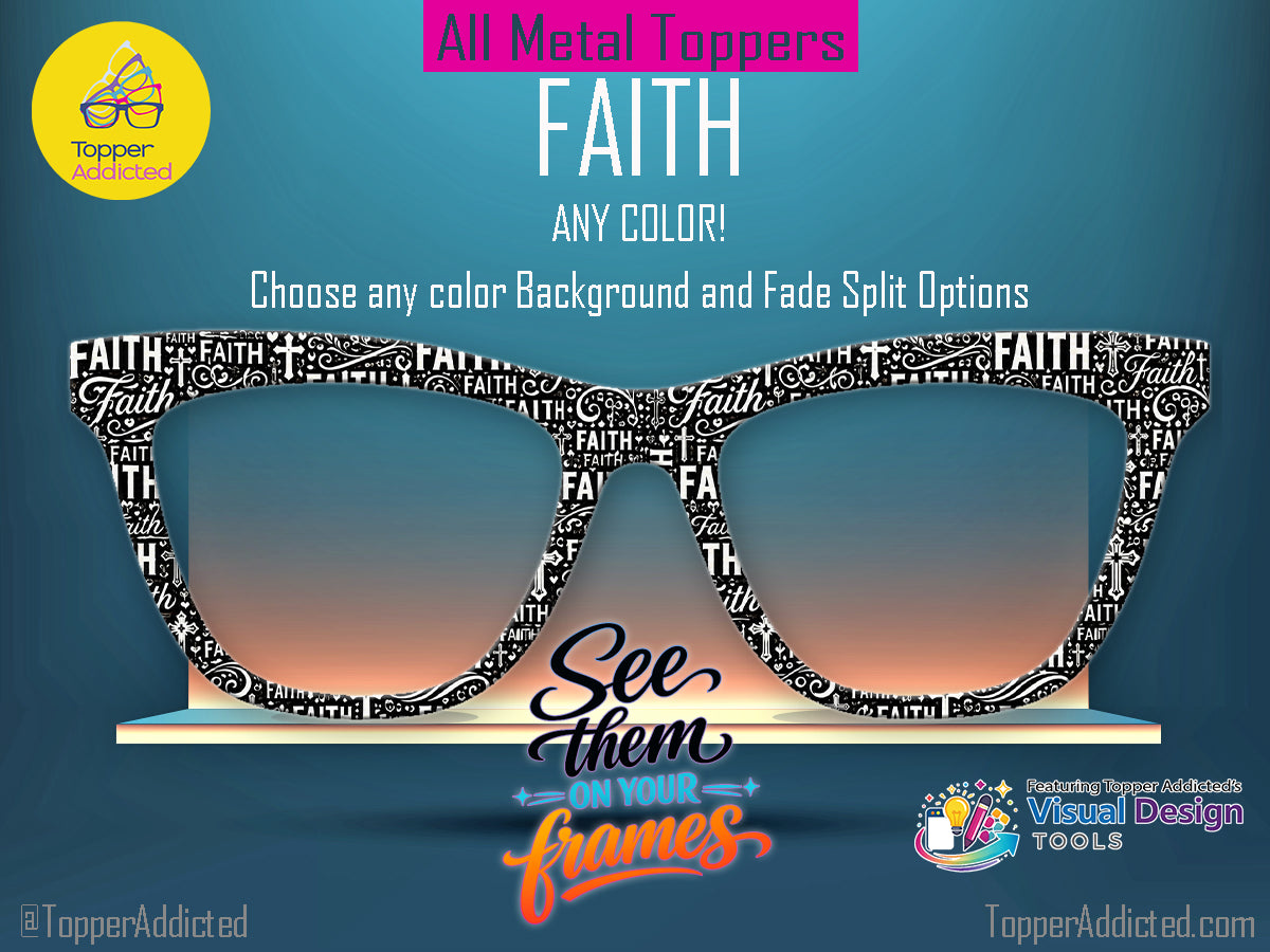 Faith Patterned all Metal Topper compatible with Pair Eyewear