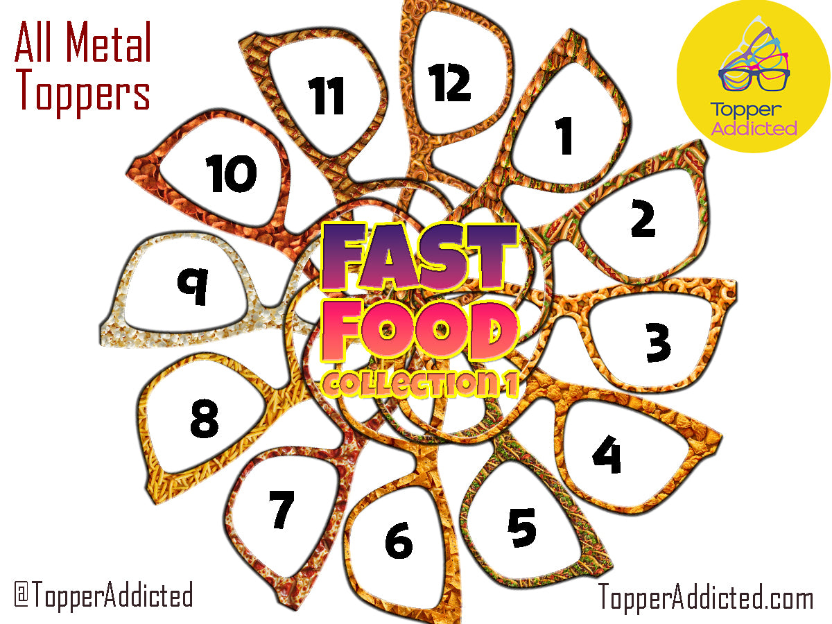 Junk Food Toppers- 12 Fast Food Patterns for Pair Eyewear w/ Visual Design Tools