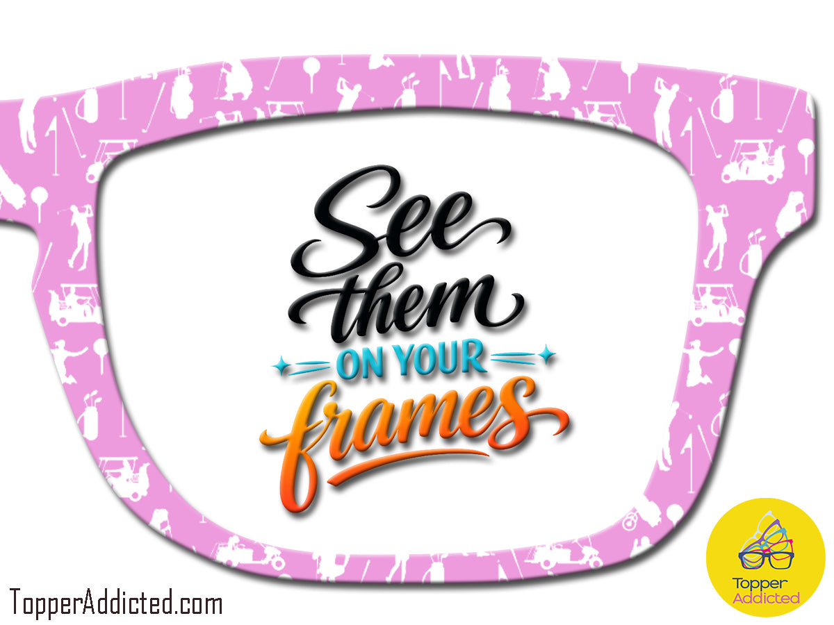 Lady Golfer Patterned all Metal Topper compatible with Pair Eyewear