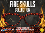 Fire Skulls Toppers for Pair Eyewear w/Visual Design Tools