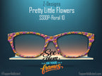 Bright Floral Spring Design | Magnetic Glasses Topper | All Metal Topper for Pair Eyewear | 8 Fade and Split Options to any color