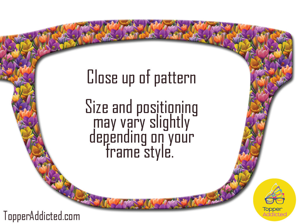 Bright Floral Spring Design | Pair Eyewear Compatible Metal Magnetic Toppers