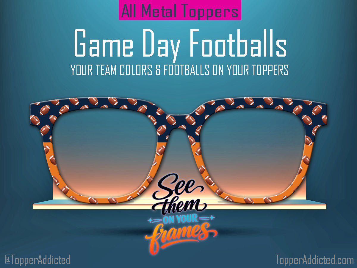 Make Your Own Custom Football Team Colors Toppers | Pair Eyewear Compatible | w/Visual Design Tools
