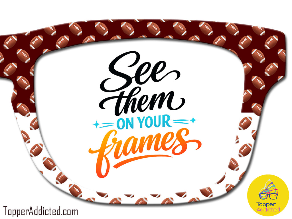 Make Your Own Custom Football Team Colors Toppers | Pair Eyewear Compatible | w/Visual Design Tools