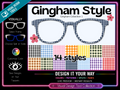 Gingham Collection #1 | Customizable Toppers for Pair Eyewear | w/Visual Design Tools