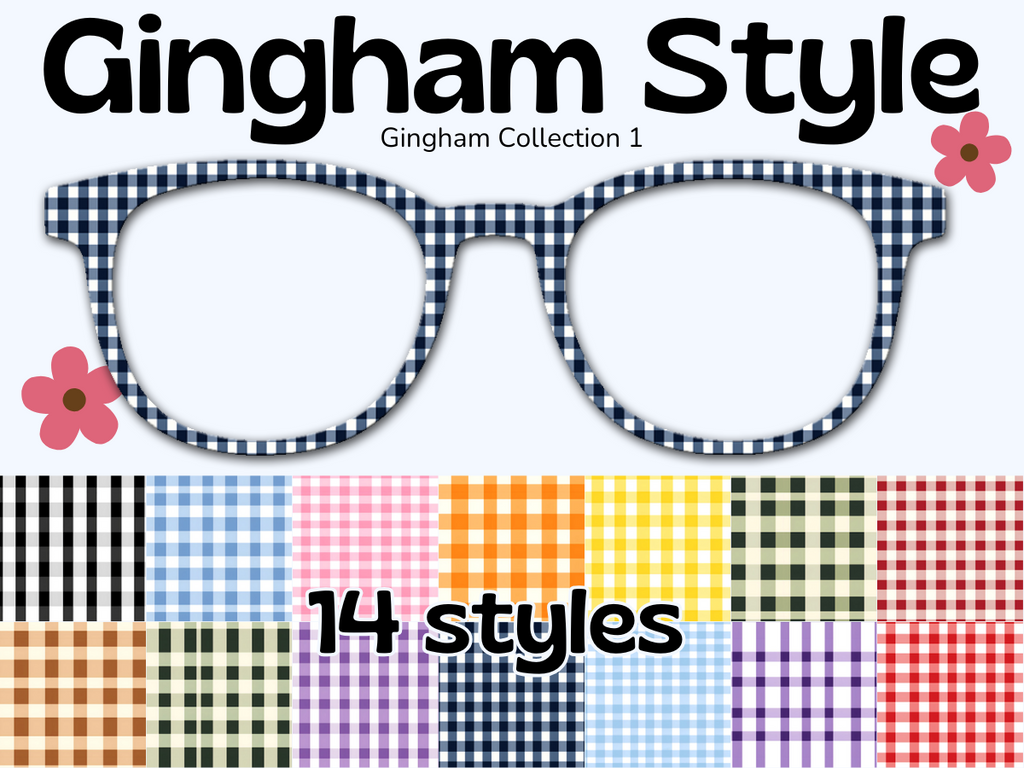 Gingham Collection #1 | Customizable Toppers for Pair Eyewear | w/Visual Design Tools