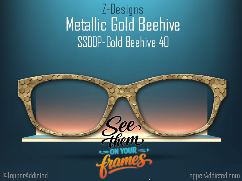 Metallic Gold Beehive | Magnetic Glasses Topper | All Metal Topper for Pair Eyewear | 8 Fade and Split Options to any color