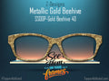 Metallic Gold Beehive | Magnetic Glasses Topper | All Metal Topper for Pair Eyewear | 8 Fade and Split Options to any color