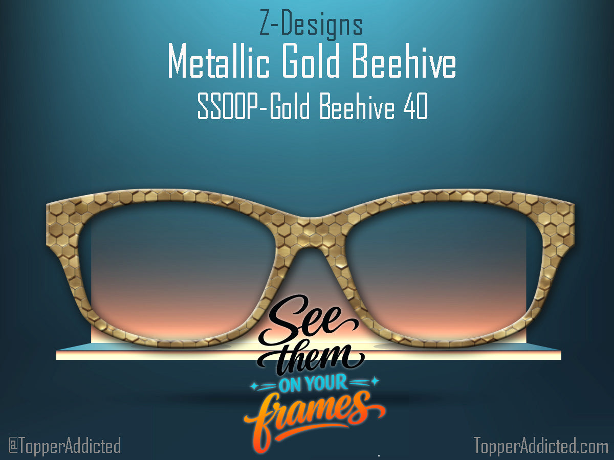 Metallic Gold Beehive | Magnetic Glasses Topper | All Metal Topper for Pair Eyewear | 8 Fade and Split Options to any color