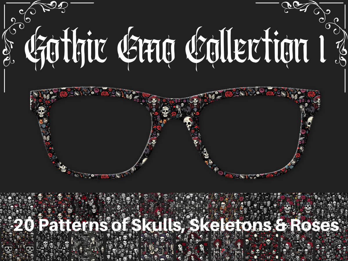 Gothic - Emo | 20 Goth Options for Pair Eyewear | w/ Visual Design Tools