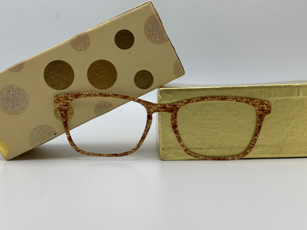 Metallic Gold Beehive | Magnetic Glasses Topper | All Metal Topper for Pair Eyewear | 8 Fade and Split Options to any color