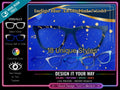 Indigo Blue Alcohol Ink and Gold #1 | Pair Eyewear Compatible | w/Visual Design Tools