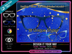 Indigo Blue Alcohol Ink and Gold #1 | Pair Eyewear Compatible | w/Visual Design Tools