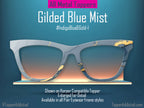 Indigo Blue Alcohol Ink and Gold #1 | Pair Eyewear Compatible | w/Visual Design Tools