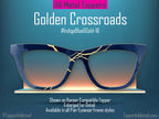 Indigo Blue Alcohol Ink and Gold #1 | Pair Eyewear Compatible | w/Visual Design Tools