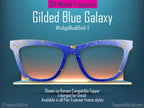 Indigo Blue Alcohol Ink and Gold #1 | Pair Eyewear Compatible | w/Visual Design Tools