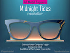 Indigo Blue Alcohol Ink and Gold #1 | Pair Eyewear Compatible | w/Visual Design Tools
