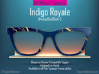 Indigo Blue Alcohol Ink and Gold #1 | Pair Eyewear Compatible | w/Visual Design Tools