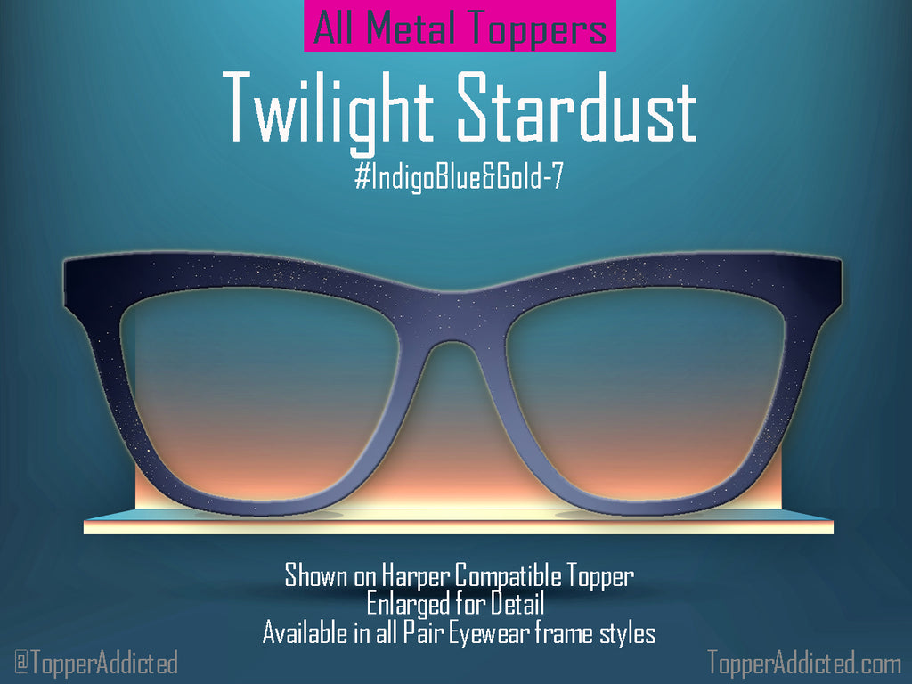 Indigo Blue Alcohol Ink and Gold #1 | Pair Eyewear Compatible | w/Visual Design Tools