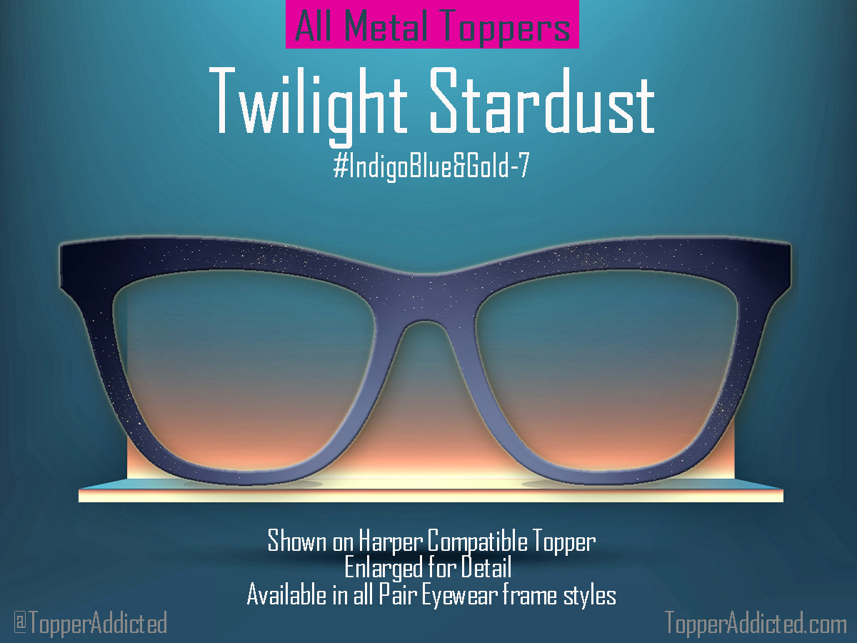 Indigo Blue Alcohol Ink and Gold #1 | Pair Eyewear Compatible | w/Visual Design Tools