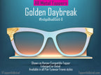 Indigo Blue Alcohol Ink and Gold #1 | Pair Eyewear Compatible | w/Visual Design Tools
