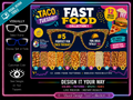 Junk Food Toppers- 12 Fast Food Patterns for Pair Eyewear w/ Visual Design Tools