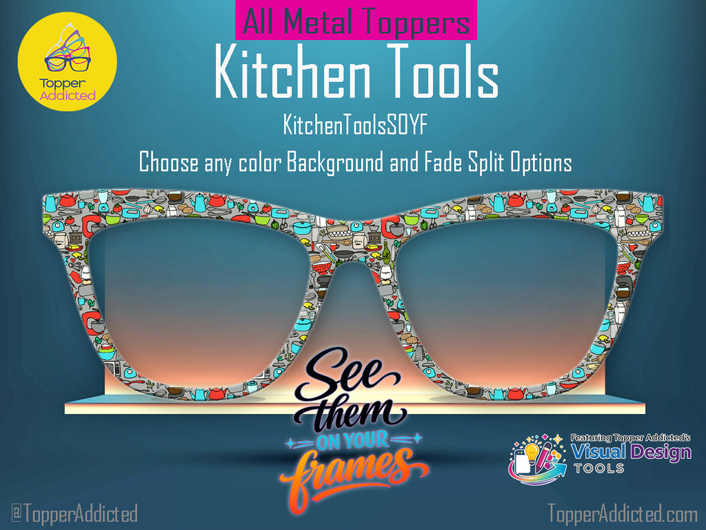 Kitchen Tools - Patterned all Metal Topper compatible with Pair Eyewear