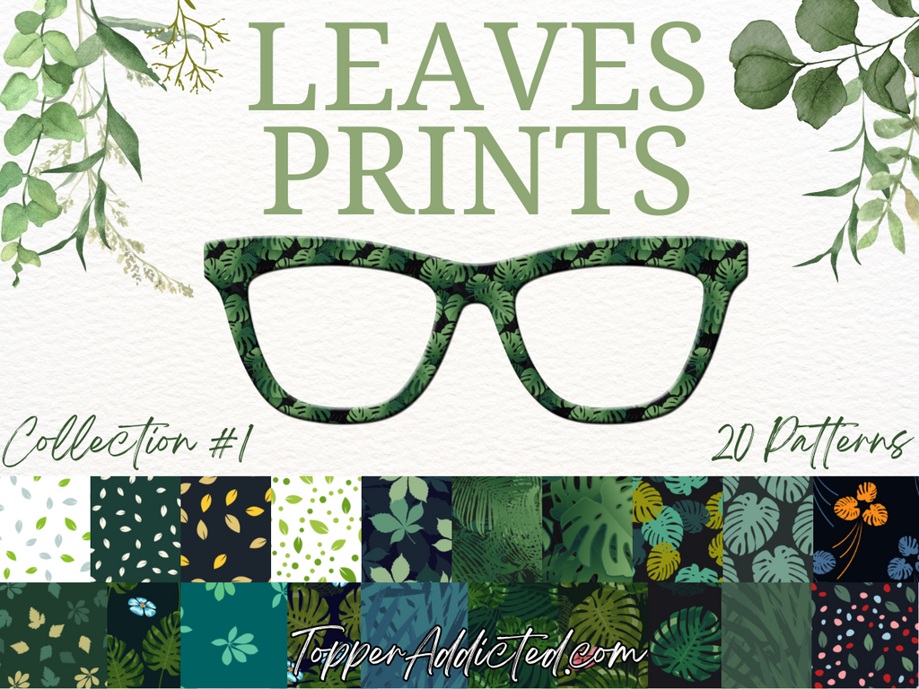 Leaves Patterns | 20 Leafy Patterns for Pair Eyewear | w/Visual Design Tools