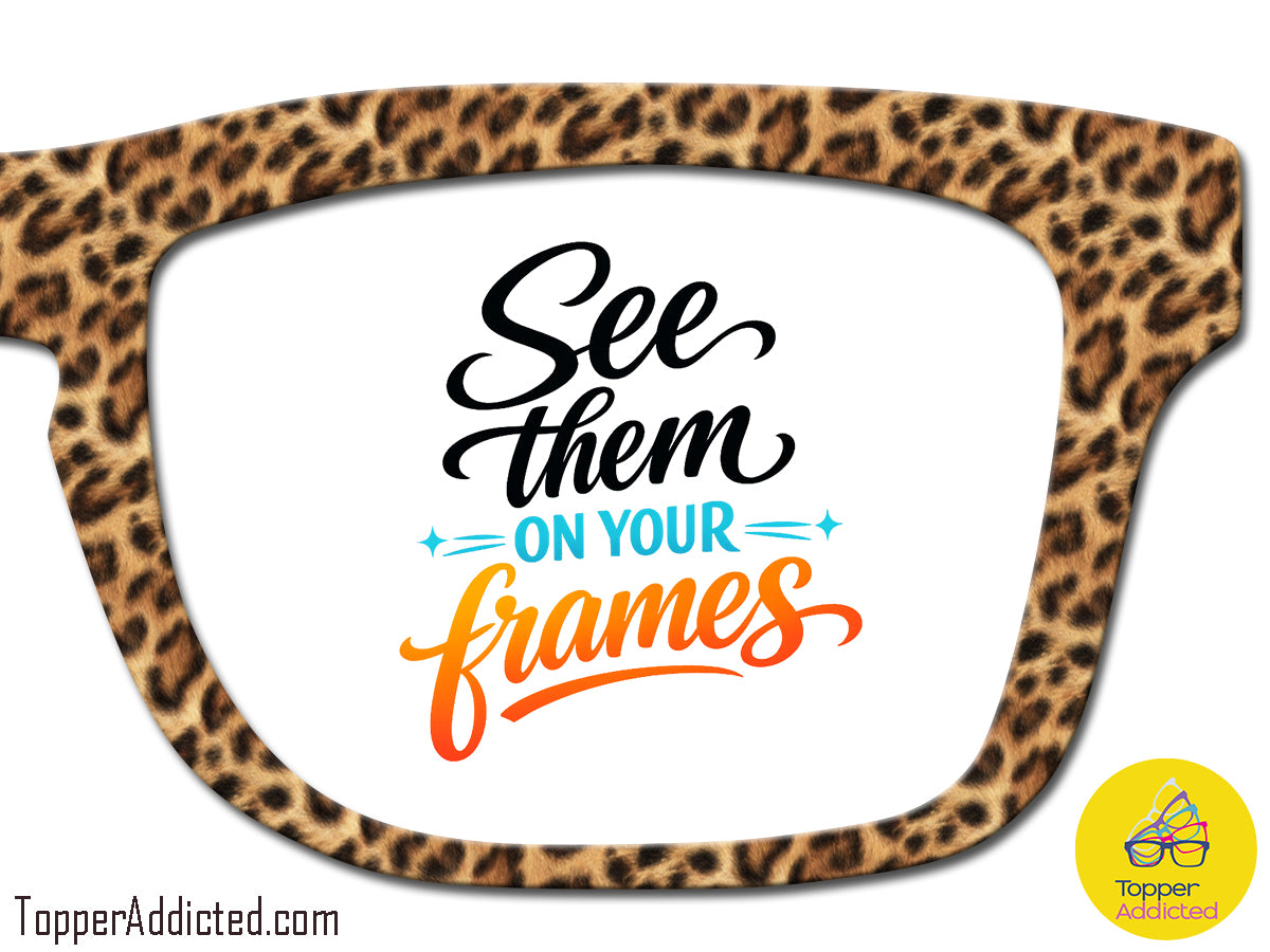 Leopard Print Magnetic Glasses Topper | All Metal Topper for Pair Eyewear | 8 Fade and Split Options to any color
