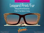 Leopard Print Magnetic Glasses Topper | All Metal Topper for Pair Eyewear | 8 Fade and Split Options to any color