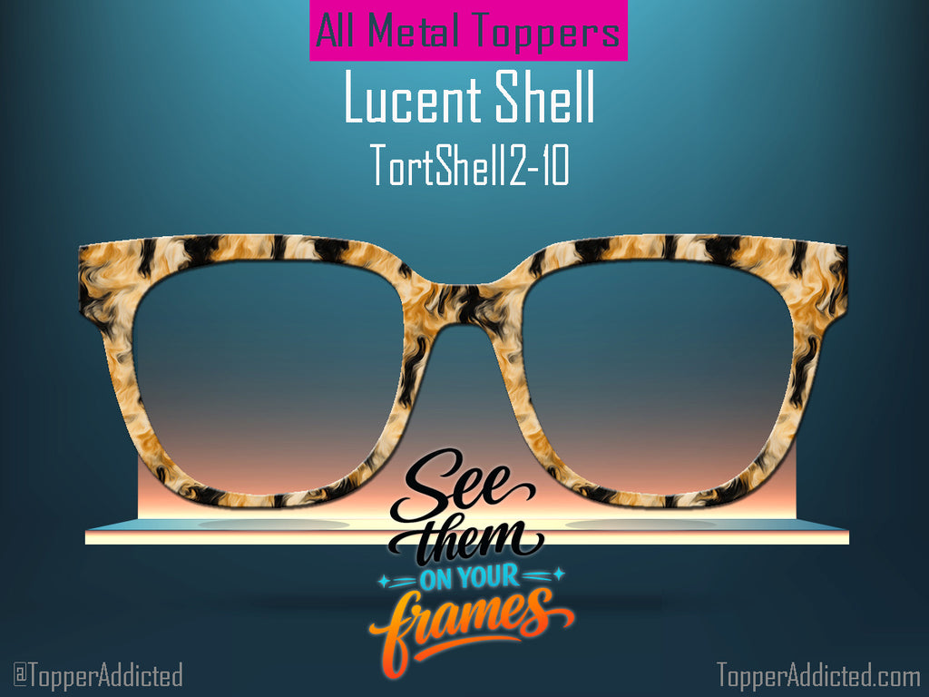 Lucent Shell - Tortoiseshell Inspired | Magnetic Glasses Topper | All Metal Topper for Pair Eyewear