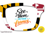 Maryland Flag Metal Toppers - Compatible with Pair Eyewear - See on Your Frames