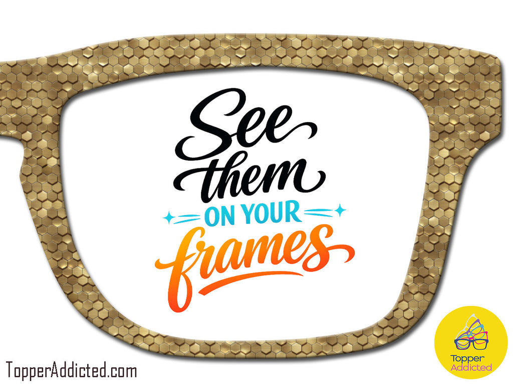 Metallic Gold Beehive | Magnetic Glasses Topper | All Metal Topper for Pair Eyewear | 8 Fade and Split Options to any color