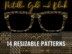 Metallic Gold and Black Collection - 14 Bold Gold & Black Designs for Pair Eyewear w/Visual Design Tools