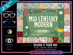 Mid-Century Modern - 28 Nifty Patterns for Pair Eyewear w/Visual Design Tools