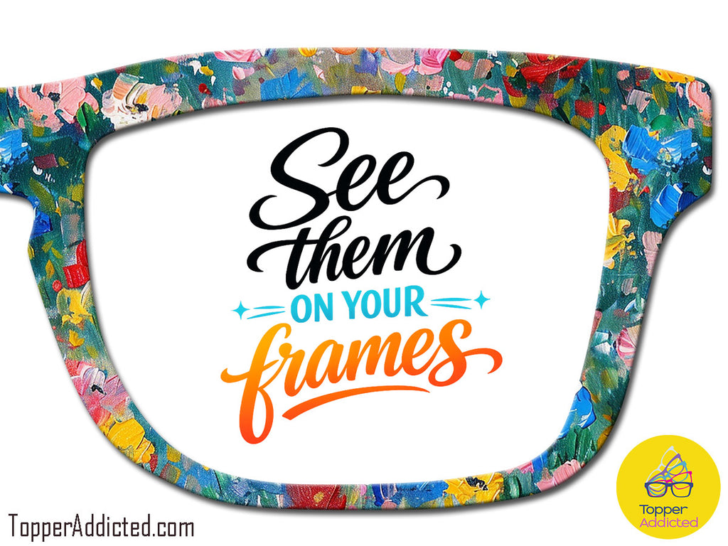 Monet Inspired Garden Blooms | Magnetic Glasses Topper | All Metal Topper for Pair Eyewear | 8 Fade and Split Options to any color