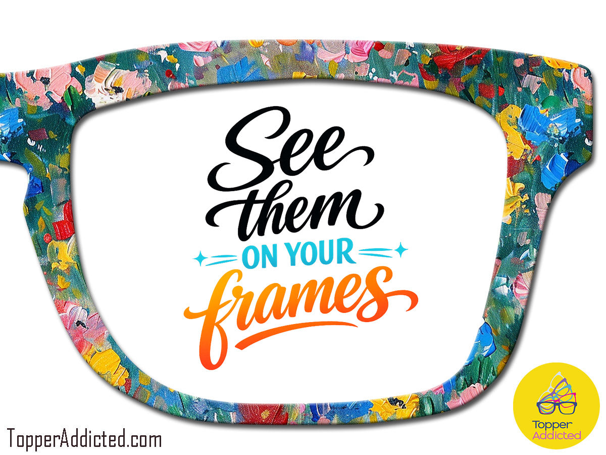 Monet Inspired Garden Blooms | Magnetic Glasses Topper | All Metal Topper for Pair Eyewear | 8 Fade and Split Options to any color