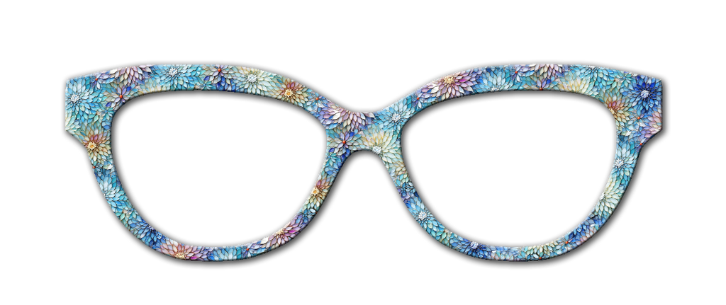 Mother of Pearl Blooms - 16 Iridescent Floral Styles for Pair Eyewear w/Visual Design Tools