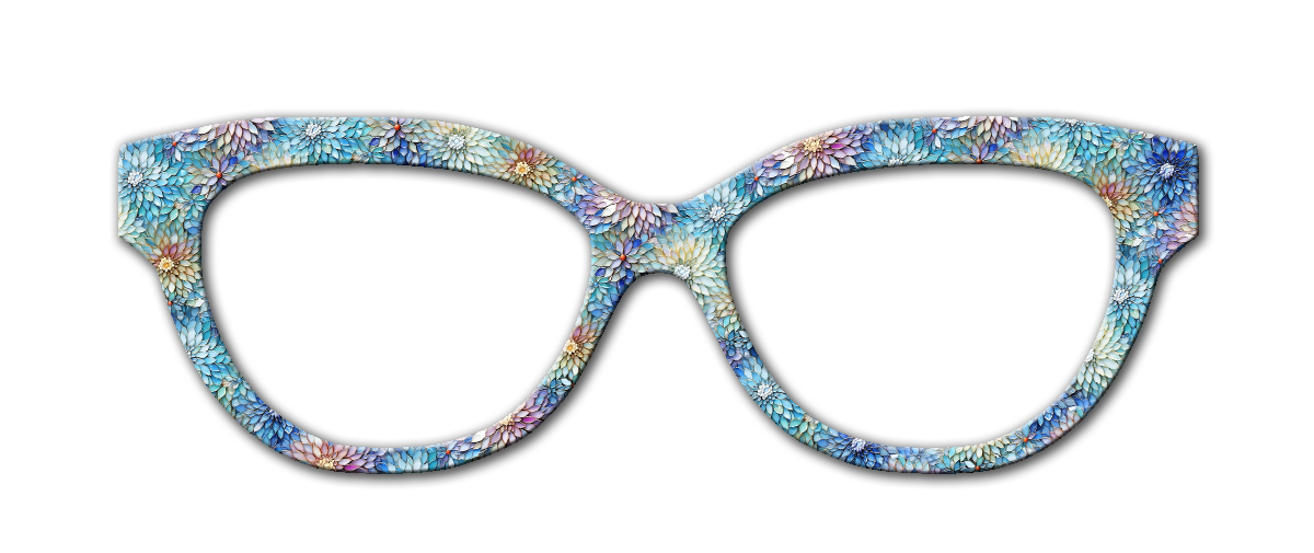Mother of Pearl Blooms - 16 Iridescent Floral Styles for Pair Eyewear w/Visual Design Tools