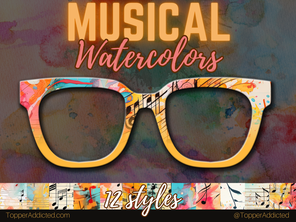 Musical Watercolors - 12 Patterns w/Visual Design Tools