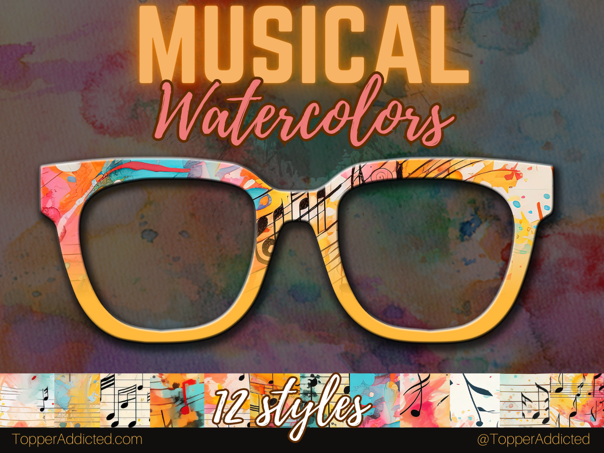 Musical Watercolors - 12 Patterns w/Visual Design Tools