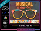 Musical Watercolors - 12 Patterns w/Visual Design Tools