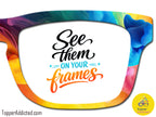 Neon Watercolors 110x | Magnetic Glasses Topper | All Metal Topper for Pair Eyewear | 8 Fade and Split Options to any color