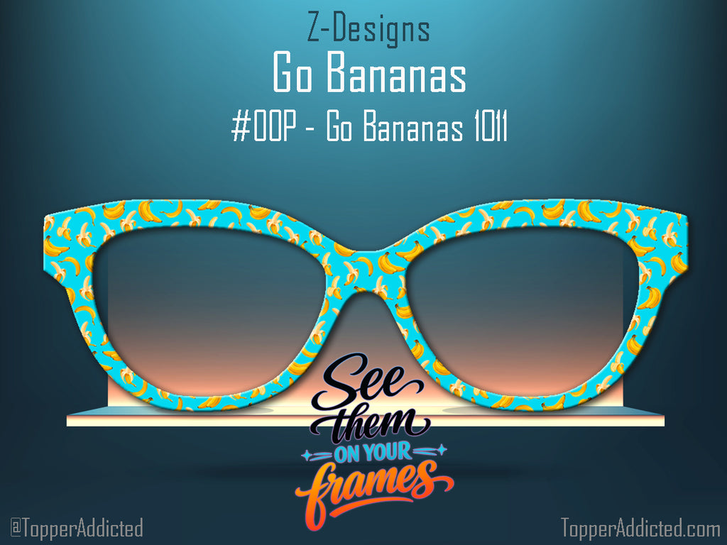 Go Bananas - Fun and Funky Toppers for Pair Eyewear | Pair Eyewear Compatible | w/Visual Design Tools