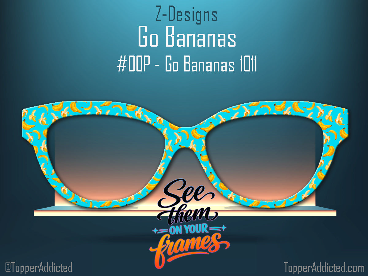 Go Bananas - Fun and Funky Toppers for Pair Eyewear | Pair Eyewear Compatible | w/Visual Design Tools