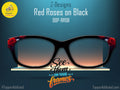 Red Roses on Black | Metal Toppers | Compatible with Pair Eyewear