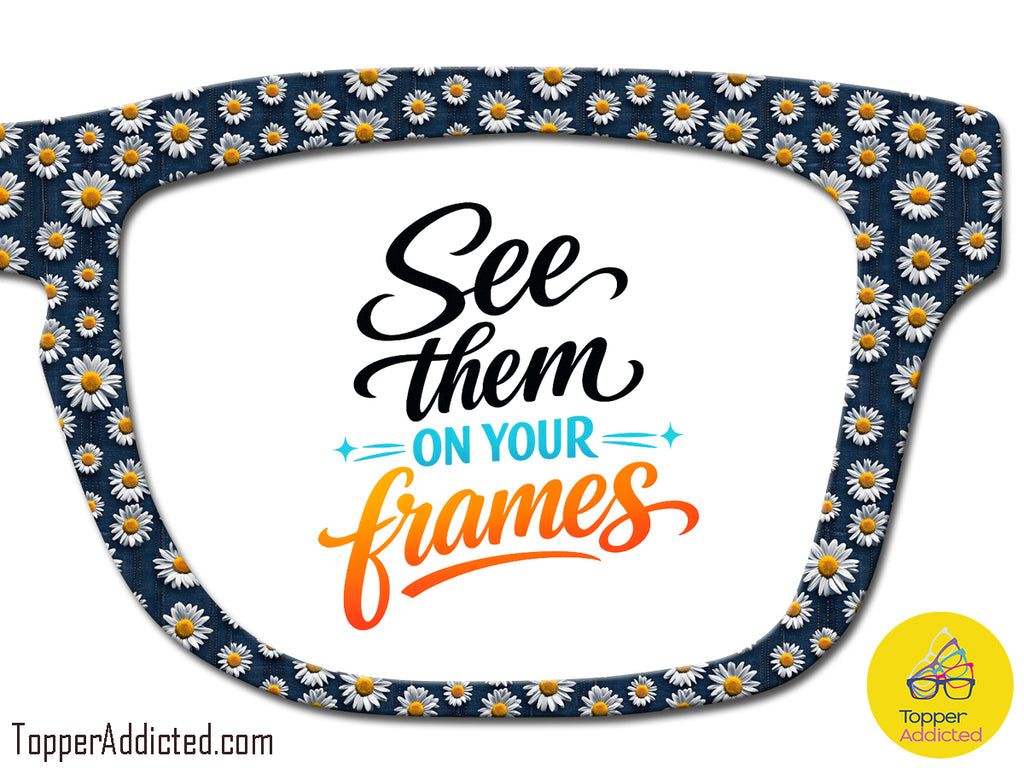 Denim & Daisies | Magnetic Glasses Topper | All Metal Topper for Pair Eyewear | 8 Fade and Split Options to any color