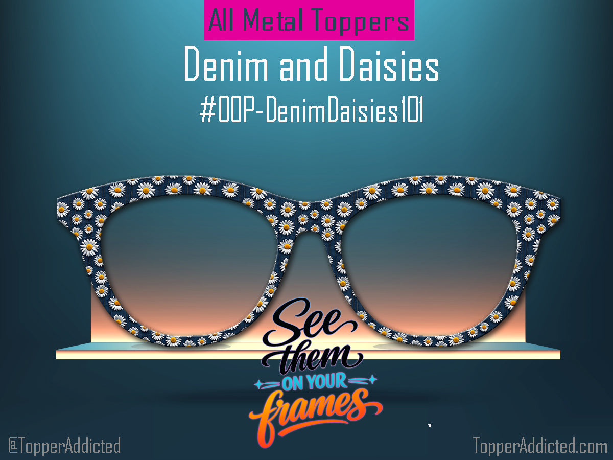 Denim & Daisies | Magnetic Glasses Topper | All Metal Topper for Pair Eyewear | 8 Fade and Split Options to any color